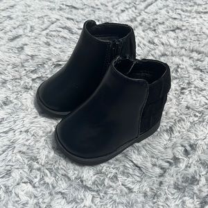 Size 2 Baby Girl WONDER NATION Black Boots with Ruffles